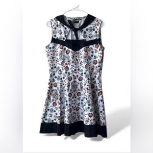 COPY - Banned graphic Sleeveless Dress with Black Accents